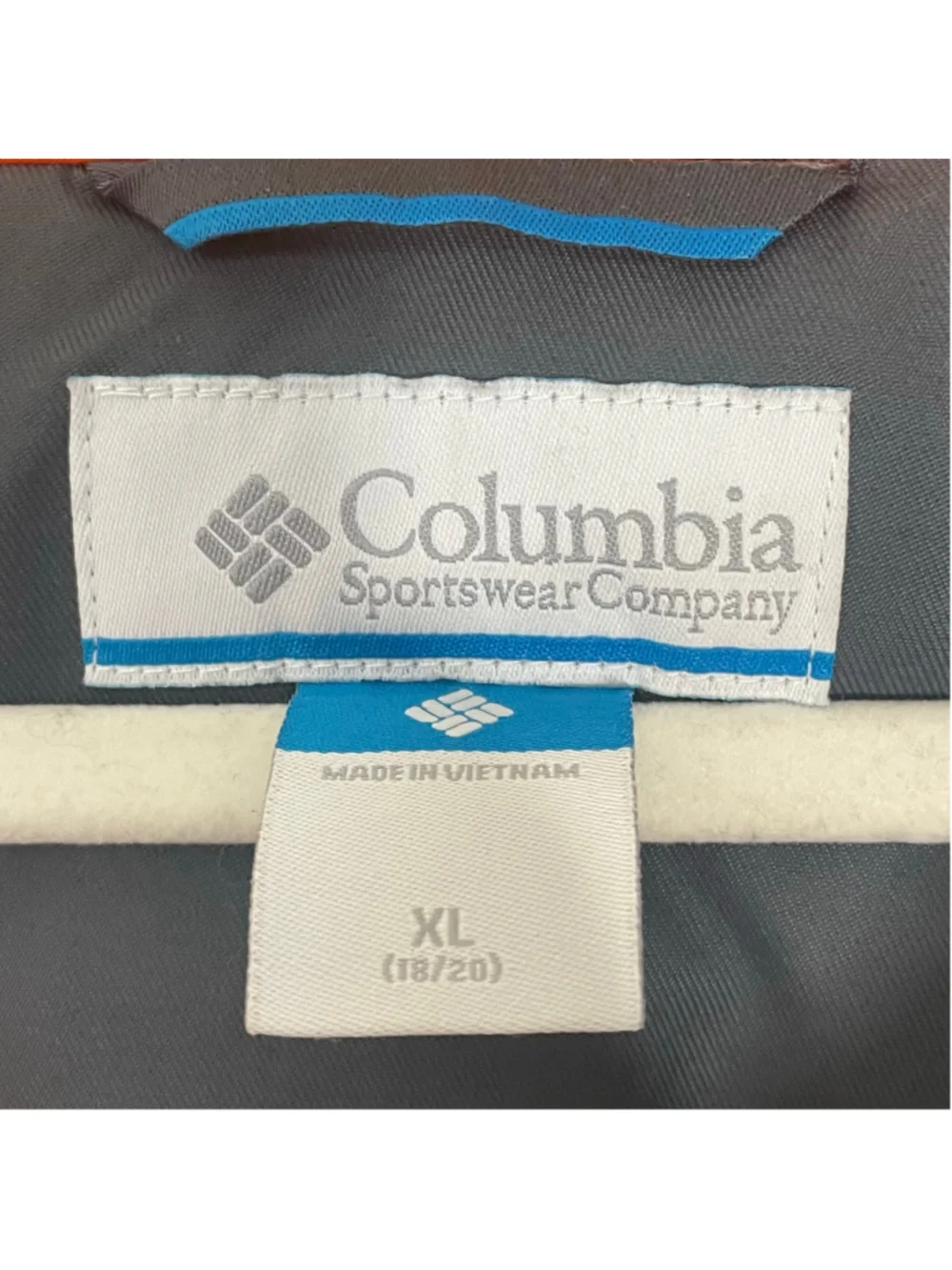 Columbia Boys XL 18/20 Hooded Winter Ski Jacket Gray Orange